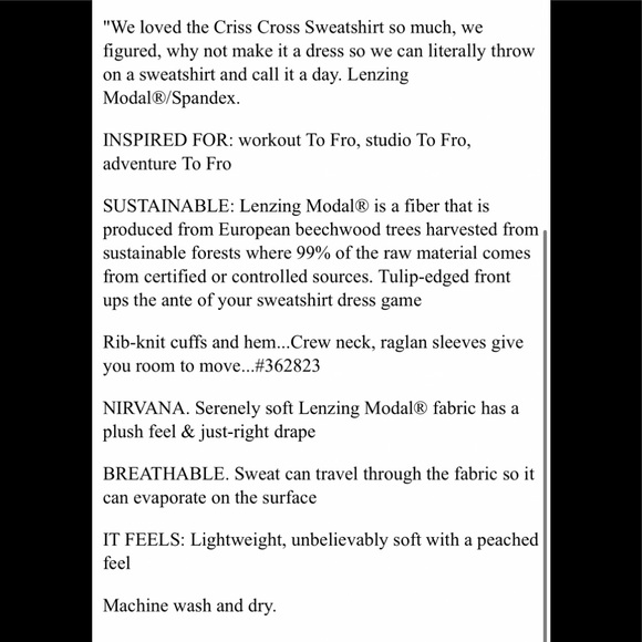 ❤️ATHLETA CRISS CROSS MODAL SWEATSHIRT DRESS/TUNIC TOP-S-GREY MINI STRIPE❤️ - Picture 13 of 14